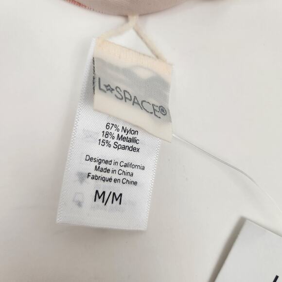 L*Space Brittany Triangle Bikini Top in All Swirled Up Pink/Mauve Medium NWT - Picture 5 of 5